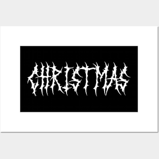 christmas metal face Posters and Art